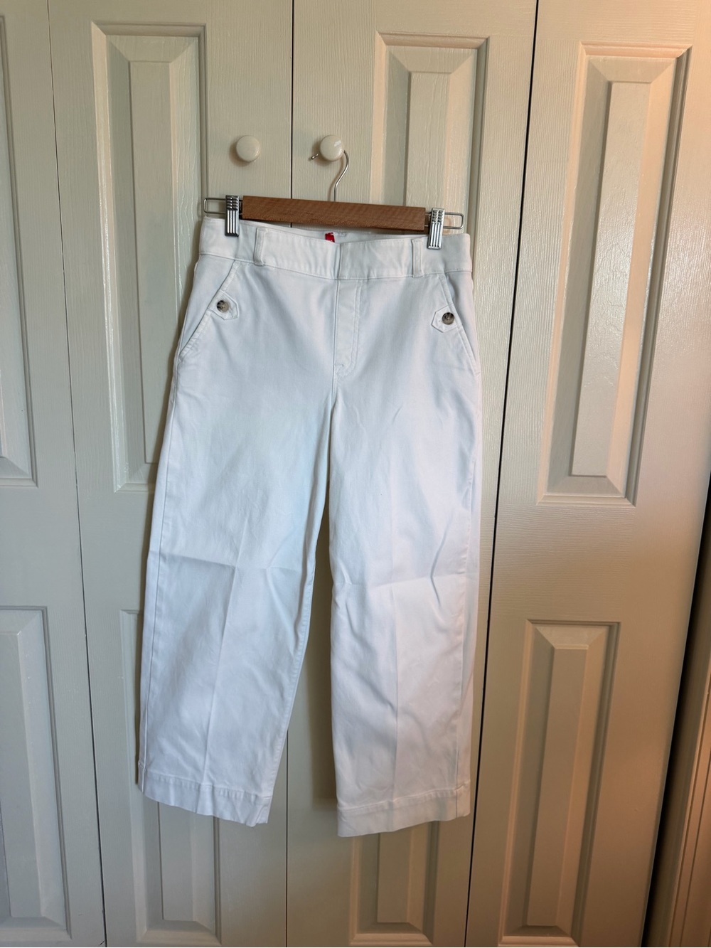 Spanx White Womens Cropped Jean